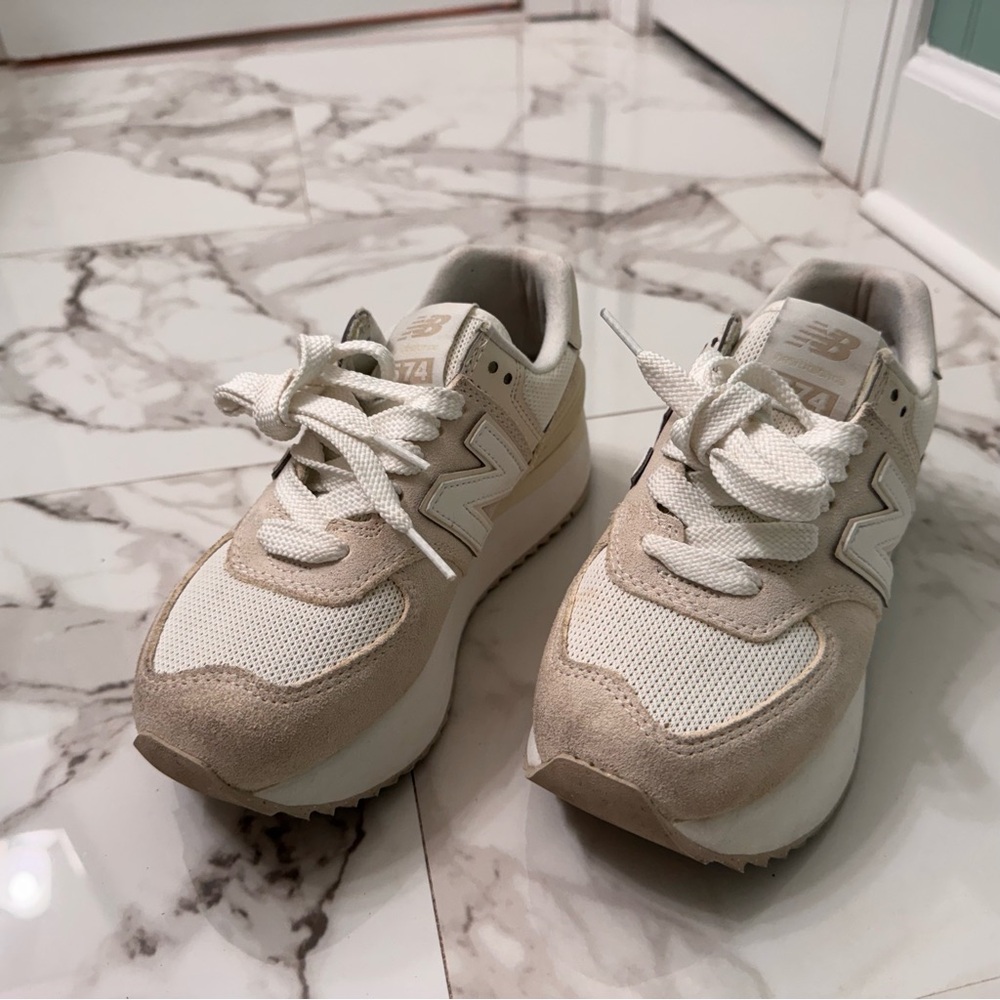 Women’s New Balance 574+ Platform Sneakers Size 6M